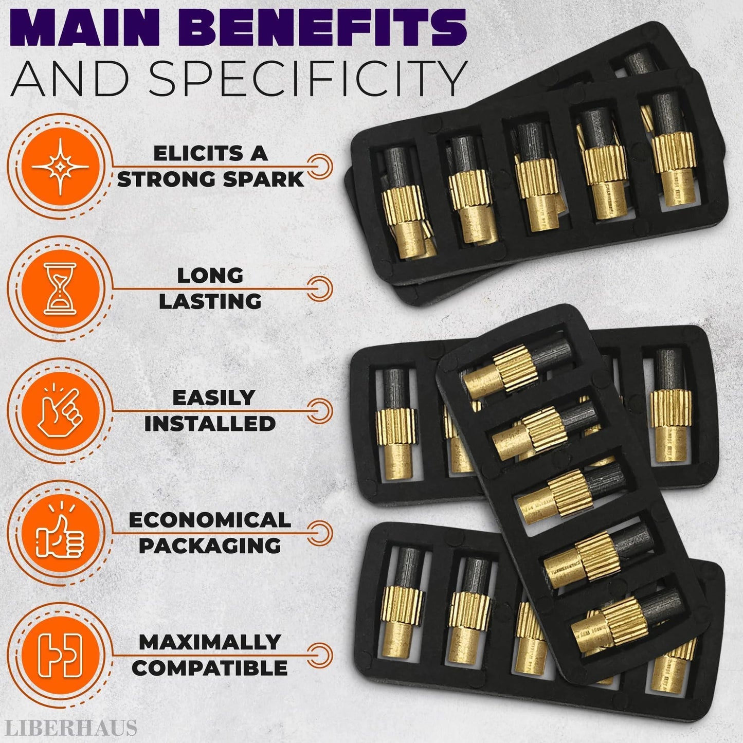 25 Pcs Flint Striker for Torch Efficient Torch Striker Compact Spark Lighter for Gas Soldering Irons Easy to Carry Fire Starter for Camping High Quality Replacements for Long Term Performance