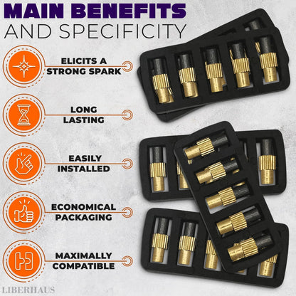 25 Pcs Flint Striker for Torch Efficient Torch Striker Compact Spark Lighter for Gas Soldering Irons Easy to Carry Fire Starter for Camping High Quality Replacements for Long Term Performance