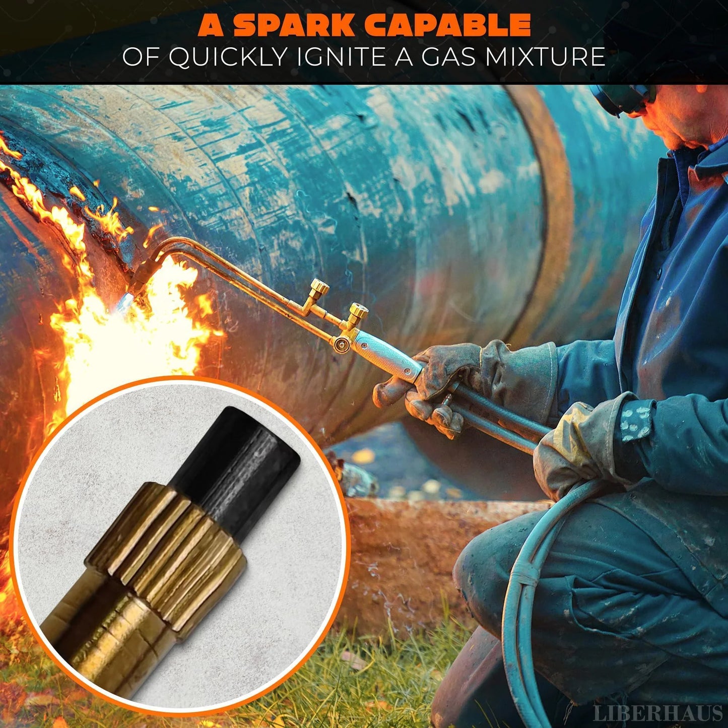 25 Pcs Flint Striker for Torch Efficient Torch Striker Compact Spark Lighter for Gas Soldering Irons Easy to Carry Fire Starter for Camping High Quality Replacements for Long Term Performance