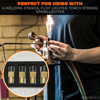 25 Pcs Flint Striker for Torch Efficient Torch Striker Compact Spark Lighter for Gas Soldering Irons Easy to Carry Fire Starter for Camping High Quality Replacements for Long Term Performance