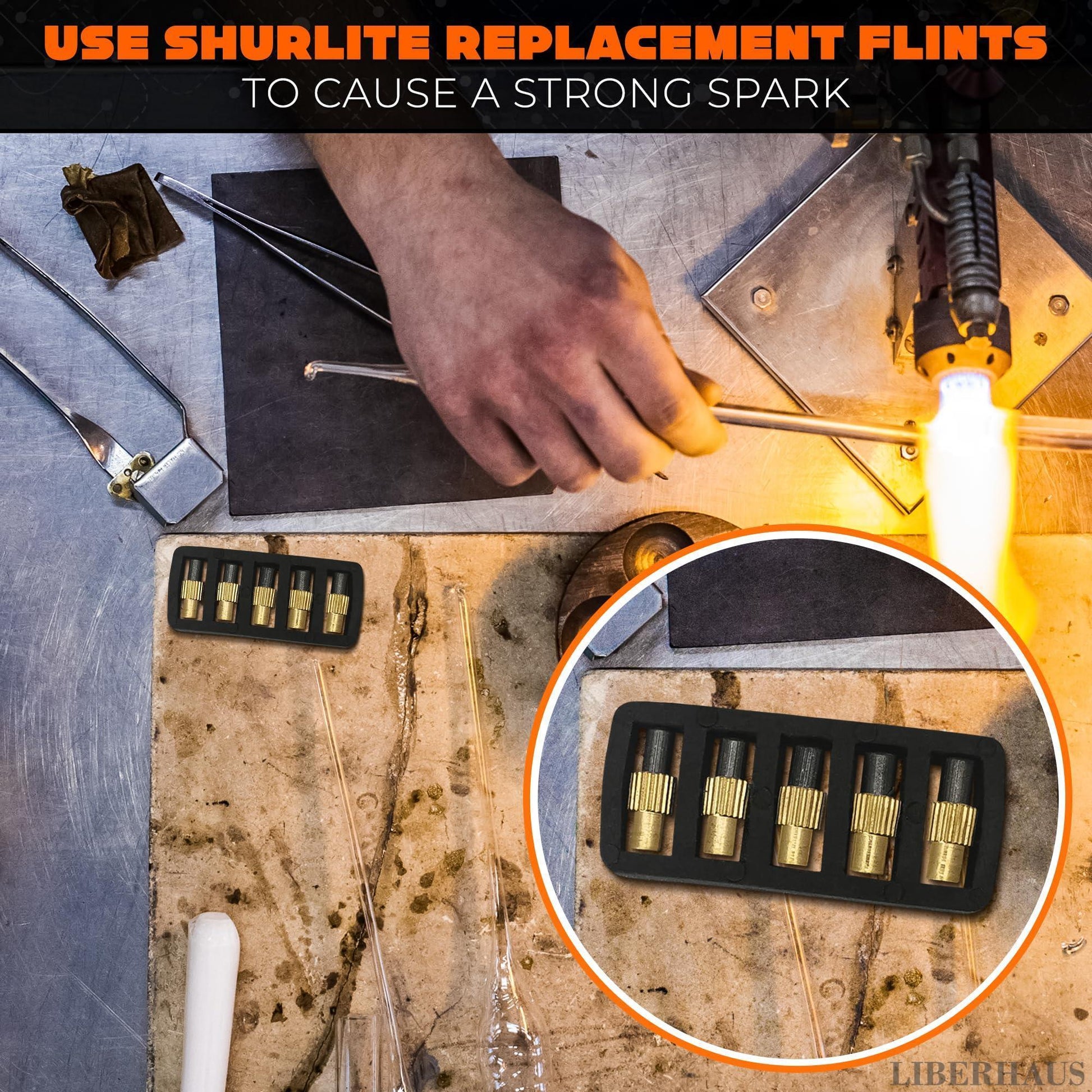 25 Pcs Flint Striker for Torch Efficient Torch Striker Compact Spark Lighter for Gas Soldering Irons Easy to Carry Fire Starter for Camping High Quality Replacements for Long Term Performance