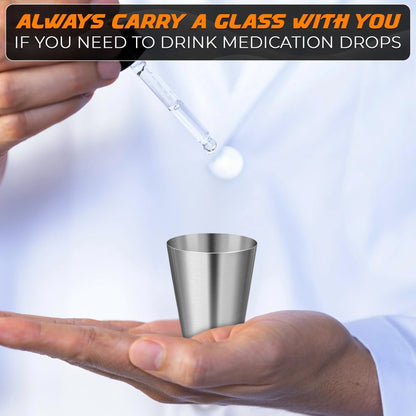 15Pcs Stainless Steel Shot Glasses Drinking Vessel 30 Ml (1Oz) Outdoor Camping Travel Coffee Tea Cup Silver Cup Unbreakable Metal Shooters for Whiskey Tequila Liquor Great Barware Gift